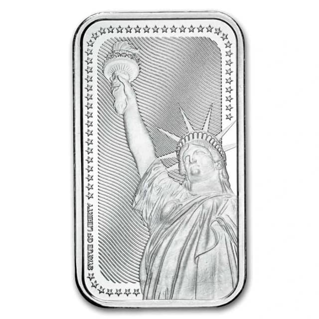1 oz Silver Bar - Statue of Liberty