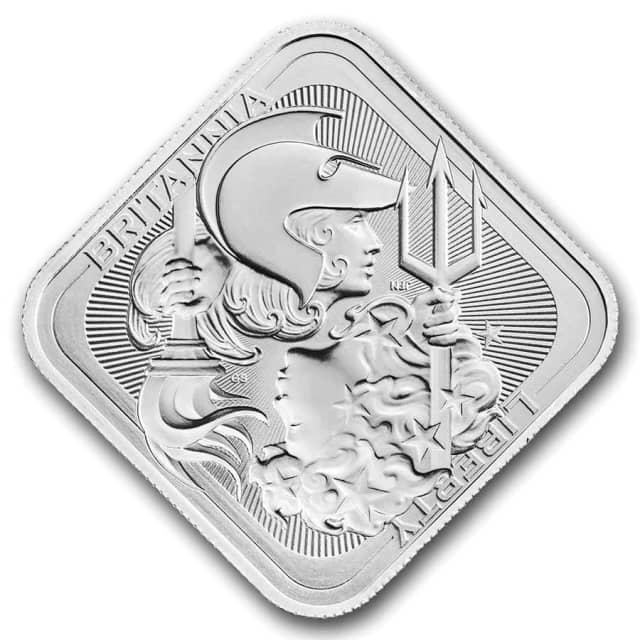 1 oz The Royal Mint Britannia and Liberty Silver Bar