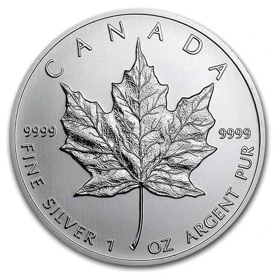 1 oz Canadian Silver Maple Leaf Coin BU