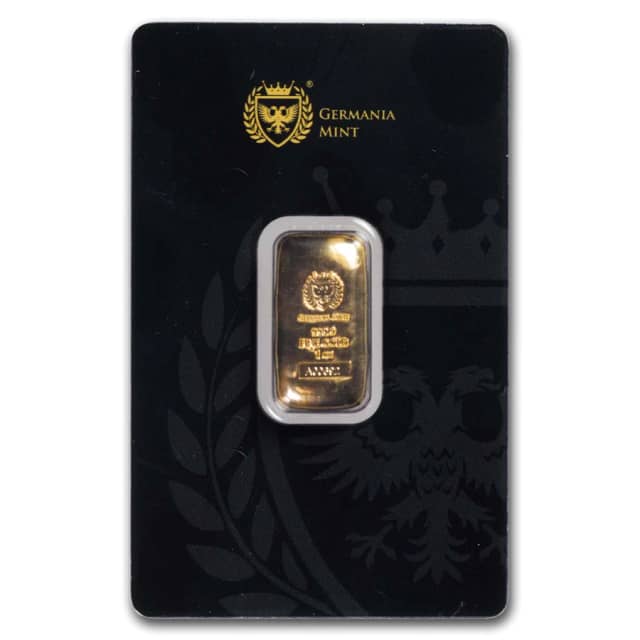 1 oz Gold Bar - Germania Mint (Cast w/Assay)