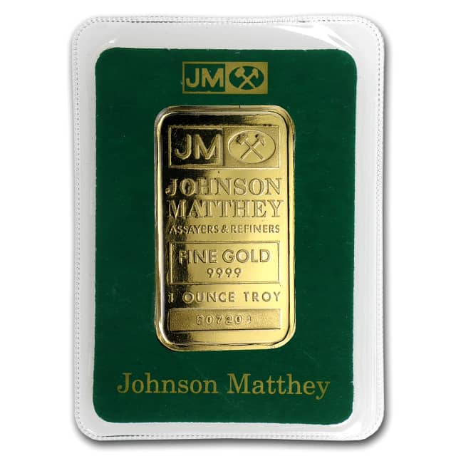 1 oz Gold Bar - Johnson Matthey (Random Vintage Design, In Assay)