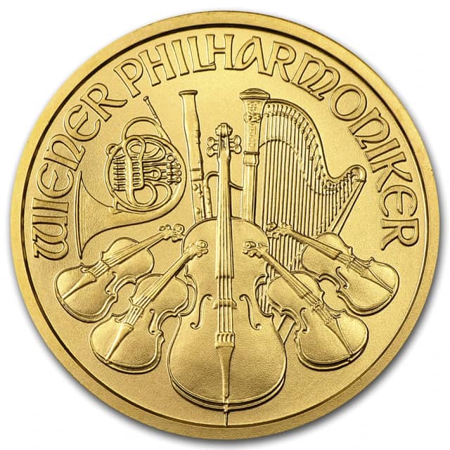 Austria 1/2 oz Gold Philharmonic Coin (Random Year)