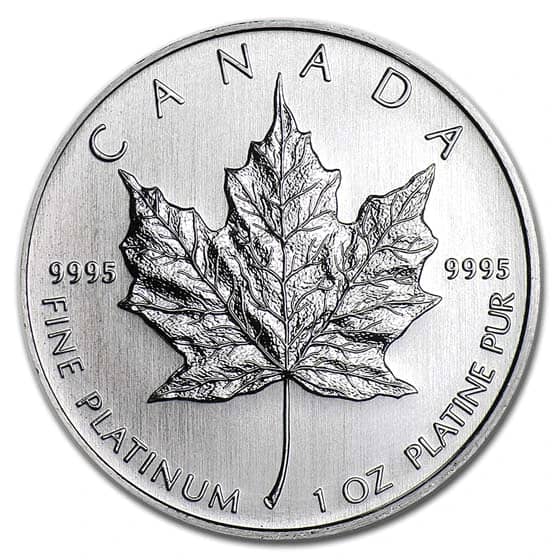1 oz Platinum Maple Leaf Coin (Random Year)